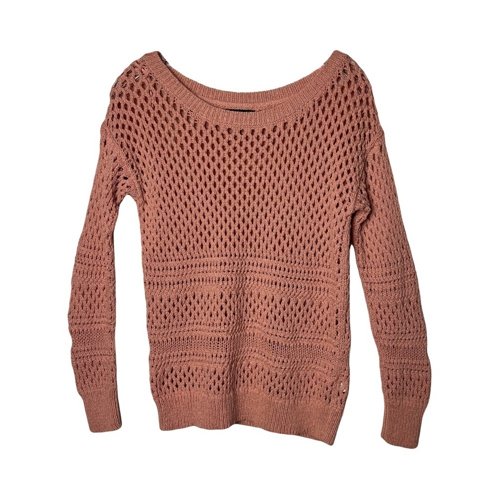 American Eagle | Blush Pink Open Knit Long Sleeve Sweater, Medium